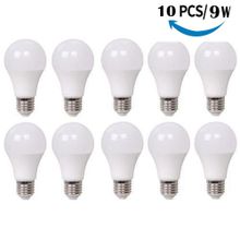 Buy LED Bulb - 9 Watt - White - 10 Pcs in Egypt