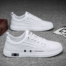 Buy Fashion Men's Slip-on Casual Shoes Breathable Lace-up Canvas Shoes Low Top White in Egypt