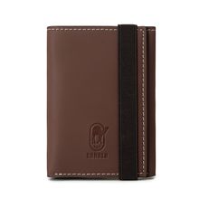 اشتري RAHALA RA100 Genuine Leather Multiple Card Slots Casual Trifold Wallet Brown في مصر