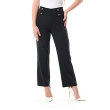 Buy Esla Decorative Buttons Wide Leg Pants - Dark Blue in Egypt