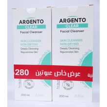 Buy Argento - Clear Facial Cleanser For All Skin Types - 200 Ml 1+1 in Egypt