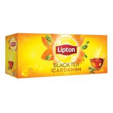 اشتري Lipton LIPTON Yellow Label Black Tea, Cardamom Flavoured Tea, Sustainably sourced tea, 25 Teabags في مصر