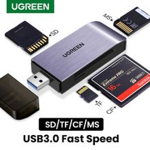 اشتري Ugreen SD Card Reader USB 3.0 High-Speed CF Memory Card Adapter في مصر