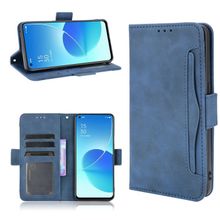 Buy Flip Credit Card Slots Case Cover For Oppo Reno 6 4g (Oppo Reno 6 4G) - Blue in Egypt