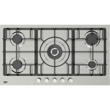 Buy Beko HIMW 95226 SXEL Built In Stainless-Cast Iron Gas Hob - 90 Cm in Egypt