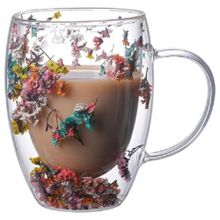 اشتري Double Wall Insolated Cup With Wonder Glitter Design 350ml في مصر