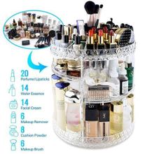 Rotating Makeup Brush Holder Organizer With Lid Spinning Brush Holder  Makeup Organizer With Clear Cover Acrylic Cosmetics Make Up Brushes Storage  Cu