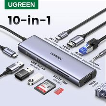 اشتري Ugreen USB C Hub Type C Don-gle 4K HDMI VGA Dual Monitor Adapter في مصر