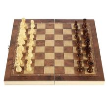 اشتري 3 in 1 Wooden Chess and Checkers Set Board Games for Kids في مصر