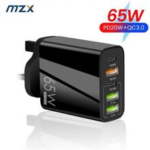 Buy 5 Ports Wall Charger 65W USB A C For TRANSSION Apple Xiaomi in Egypt