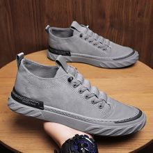 Buy Adozy Fashion Men's Flat Heel Fashion Ice Silk Grey Casual Cloth Canvas Shoes in Egypt