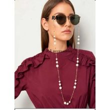 Buy RA accessories Women Eyeglasses Golden Metal Chain With Pearls Also Use As Necklace in Egypt