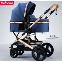 اشتري Belecoo Classic 3-in-1 Baby Stroller - Blue في مصر