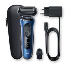 اشتري Braun Series 6 60-B1000s Wet & Dry Shaver - Blue في مصر