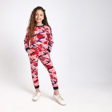 Buy Kady Camouflage Cotton Slip On Girls Clothing Set - Red in Egypt