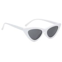 Buy Fashion Women Classic Cat Eyes Sunglasses White Fram Deep Gray Lens in Egypt