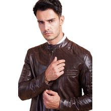 Buy Clever Jacket Leather - Lined Water Proof - With Half Collar in Egypt