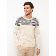 Buy LC Waikiki Crew Neck Long Sleeve Patterned Men's Knitwear Sweater in Egypt