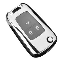 Buy Soft TPU Car Remote Key Case Cover for Chevrolet Cruze Aveo Trax Sail Malibu Captiva Opel Vauxhall Astra(Silver A) in Egypt