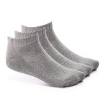 Buy Andora Set Of 3 Cotton Ankle Socks - Heather Dark Grey in Egypt