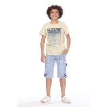 Buy Ktk Casual Beige T-Shirt With Print For Boys in Egypt