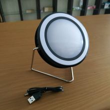 اشتري Round Shape Solar Powered Portable Bulb Lamp Chip LED Solar Panel Energy Outdoor Tent Light For Camping Night Trip في مصر