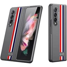 Buy For Samsung Galaxy Z Fold 3 Case 360 Degrees Gkk 2 Pieces Ultra Slim Graphic (Gray) in Egypt