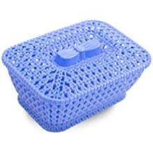 Buy Momentum Plastic Storage Box With Lid Medium Size - Blue in Egypt