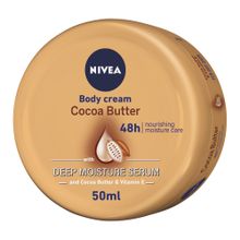 اشتري NIVEA Cocoa Butter Body Cream, Vitamin E, Dry Skin, Jar 50ml في مصر