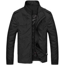 اشتري Fashion Men Casual Solid Fashion Slim Bomber Jacket Men Overcoat في مصر