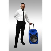 Buy iQ&T A28 - Loud Speaker 700 Watt- Wirless Mic- BT- USB- Guiter Input- Equalizer- Disco Light- 5A Lead Acid Battery ( 5 Hours )- Blue in Egypt