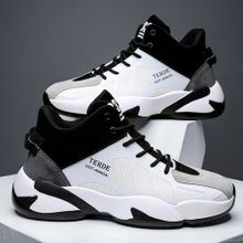 Buy Fashion Mesh Basketball Shoes Men Anti-Slip High Tops Sneakers (White) in Egypt