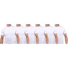 Buy Forma Men White Half-Sleeve Crew Neck 100% Cotton 6-Pack in Egypt