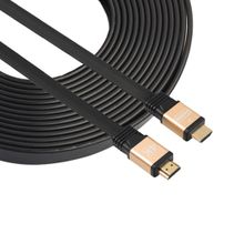 Buy 3m HDMI 2.0 (4K)  30AWG High Speed 18Gbps Gold Plated Connectors HDMI Male To HDMI Male Flat Cable(Gold) in Egypt