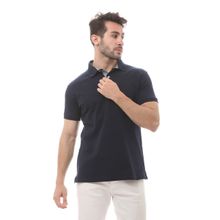 Buy Andora Navy Blue Cotton Short Sleeve Polo Shirt in Egypt