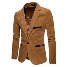 Buy Men's Autumn Winter Casual Corduroy Slim Long Sleeve Coat Suit Jacket Blazer Top in Egypt