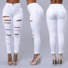 Buy Black/white Women High Waist Casual Baggy Pants Slim Vintage Y2k Streetwear Elastic Wide Leg Trousers Jeans in Egypt