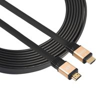 Buy 1.5m HDMI 2.0 (4K)  30AWG High Speed 18Gbps Gold Plated Connectors HDMI Male To HDMI Male Flat Cable(Gold) in Egypt