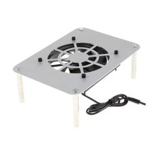 اشتري Compact 120mm Cooling Fan With USB Cable 5V Fan Quite USB Silver في مصر