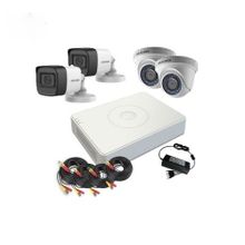 Buy Hikvision Full Security System (2 Outdoor Camera 2MP + 2 Indoor Camera 2MP + 4CH. 1080P DVR) in Egypt