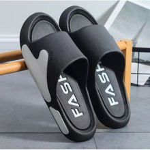 Buy Fashion Men's Slippers Summer Flip-Flops Rubber Soft Black in Egypt