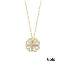 Buy Fashion (2)2 In 1 Removable Heart Necklaces Rhinestone Four Leaf Clover Chain Choker Windmill Women Jewelry Accessories Pearl Multi-layer JIN in Egypt