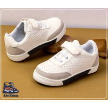 Buy Flat Sneaker Shoes Casual For Kids - White & Light Gray in Egypt