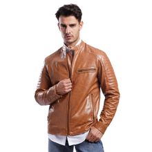 Buy Clever Jacket Leather - Lined Water Proof - With Half Collar in Egypt