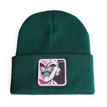 Buy Fashion Anime Dragon Ball Beanies Cap Majin Buu Knitted Hat Hip-Hop Unisex Bonnet Cap(#Green) in Egypt