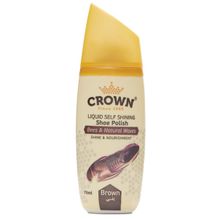 Buy Crown Liquid Shoe Polisher – 75ml – Brown in Egypt