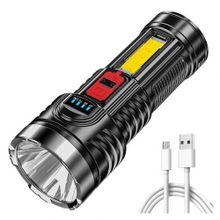 Buy Mini USB Rechargeable COB Waterproof 4 Modes LED Flashlight-14.5cm in Egypt