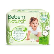 Buy Bebem Natural Baby Diapers Maxi Size 4 - 32 Pcs in Egypt