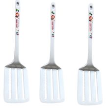 Buy Melamine Slotted Spatula - White - 3 Pcs in Egypt