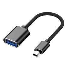 Buy Mini To Usb 2.0 a Female Otg Adapter Cable, Suitable for U Disk Handle Flat White Car Mp3 in Egypt